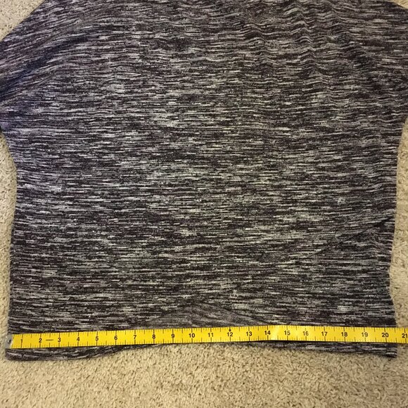 Lava Purple Marled Knit Rayon Blend Dolman Sleeve Wrap Hem Pullover - Picture 13 of 15